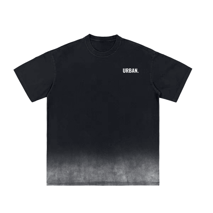 Black Vintage Washed Gradient T-Shirt