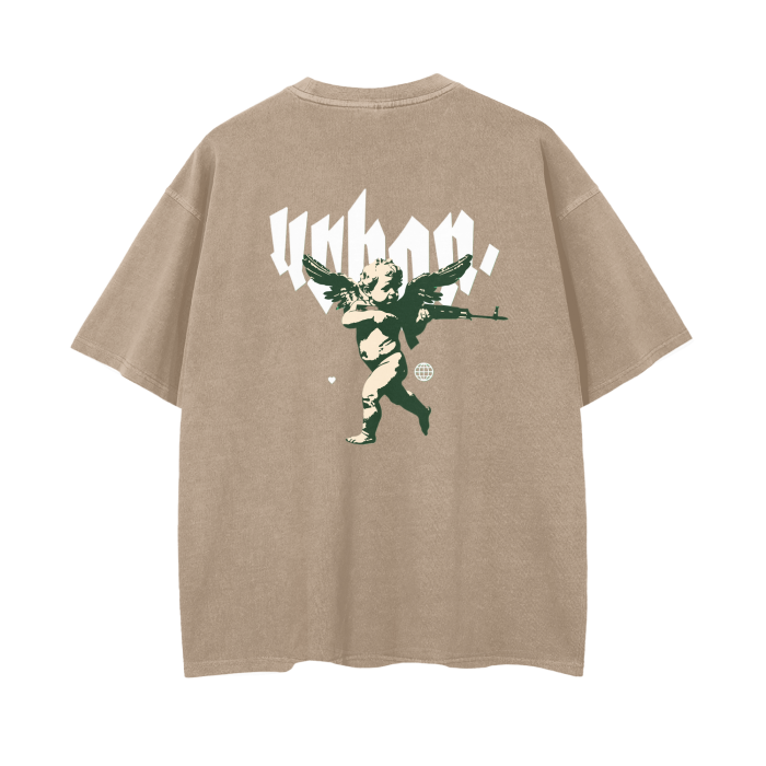 Vintage Wash Drop Shoulder T-Shirt - Angel Warrior Edition