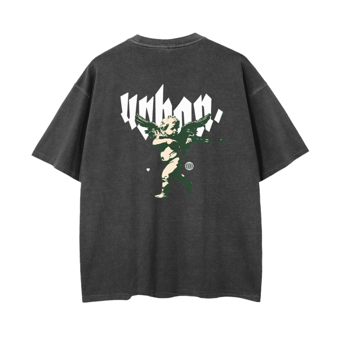 Vintage Wash Drop Shoulder T-Shirt - Angel Warrior Edition