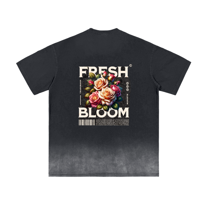 Black Vintage Washed Gradient T-Shirt