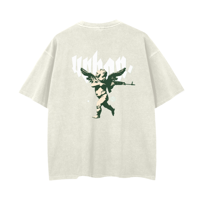 Vintage Wash Drop Shoulder T-Shirt - Angel Warrior Edition