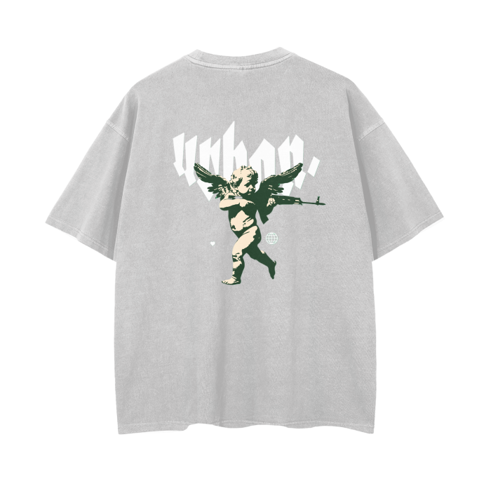 Vintage Wash Drop Shoulder T-Shirt - Angel Warrior Edition