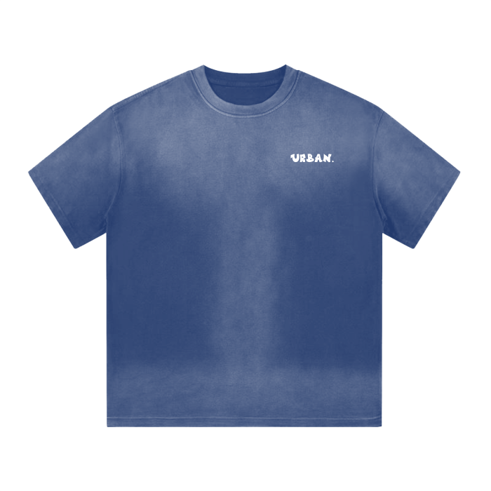 “I” Shaped Monkey Washed Drop Shoulder T-Shirt