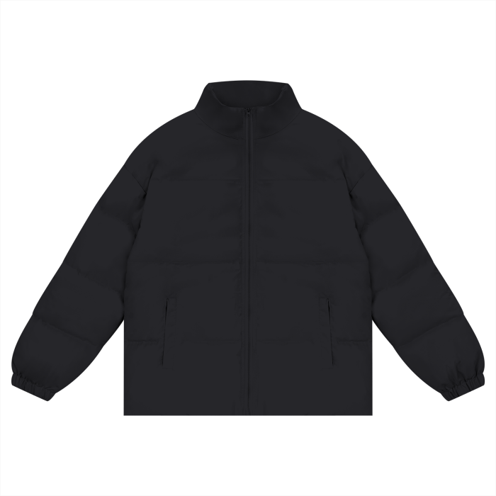 Unisex Zipper Puffer Coat