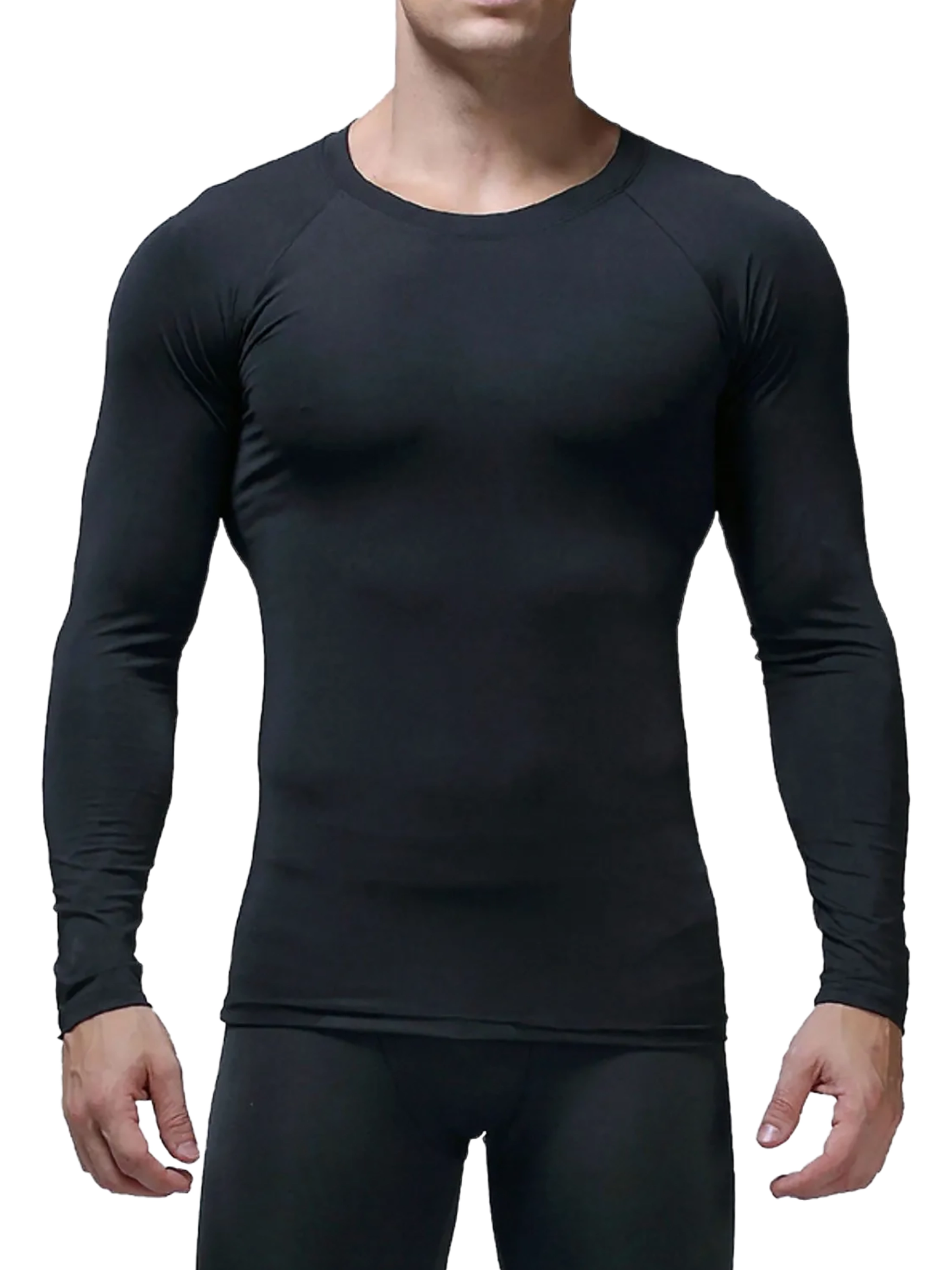 Men's Raglan Long Sleeve Sports Compression Tee