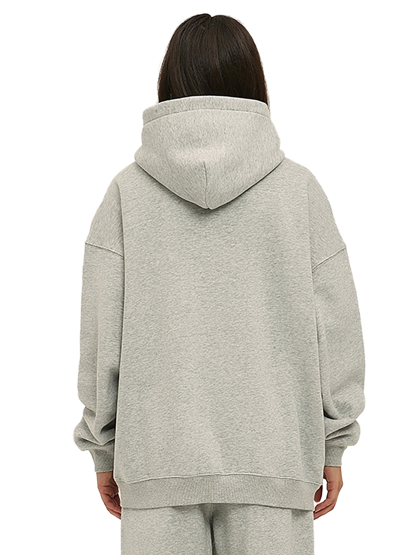 Streetwear Unisex Oversized Solid Color Fleece Hoodie